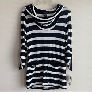 INC International Concepts Long Sleeve Striped Sweater Top | Size Small NWT